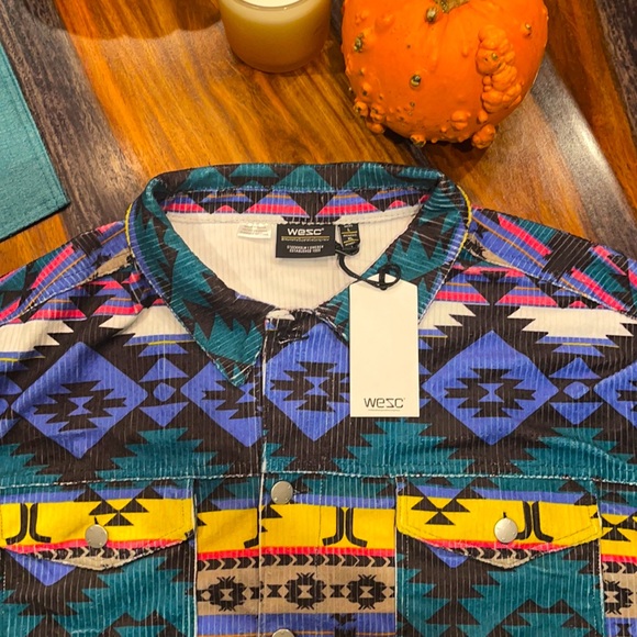 WESC Cord Trucker Blanket Print( Gorgeous Unisex Multi Color Jacket - Picture 2 of 12